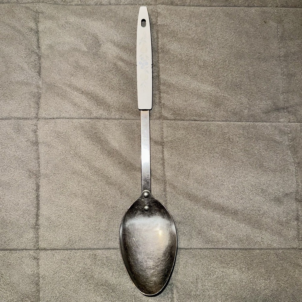 Vintage Ekco Fruit Pattern Serving Spoon Kitchen Utensil